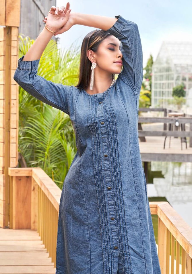 Wanna Denims Latest Designer Fancy Wear Denim kurti Collection